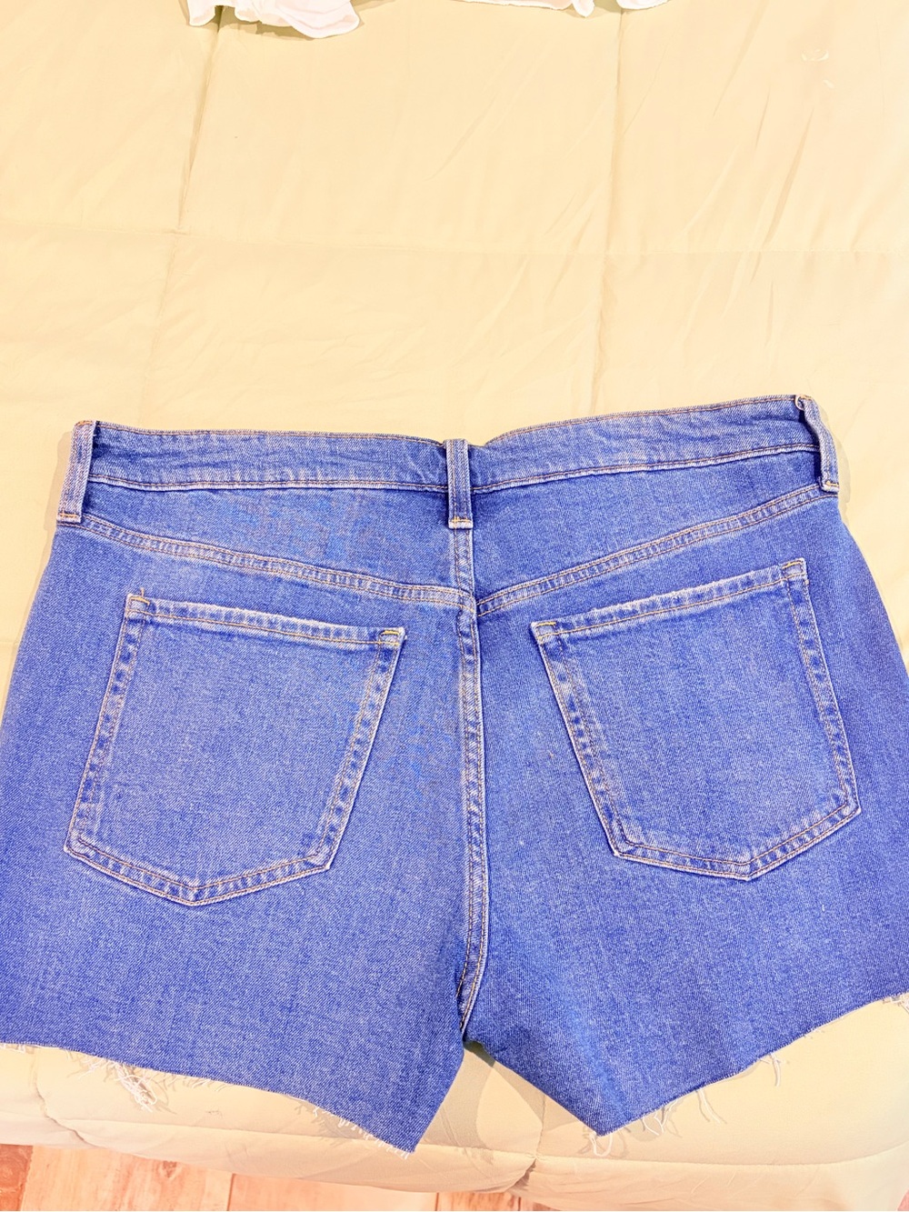 Old Navy Blue Distressed Denim Cutoff Shorts - Picture 2 of 2